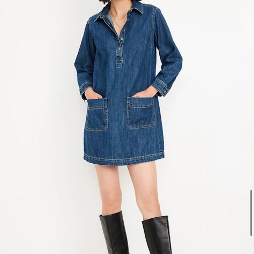 NWT Old Navy Jean Popover Dress